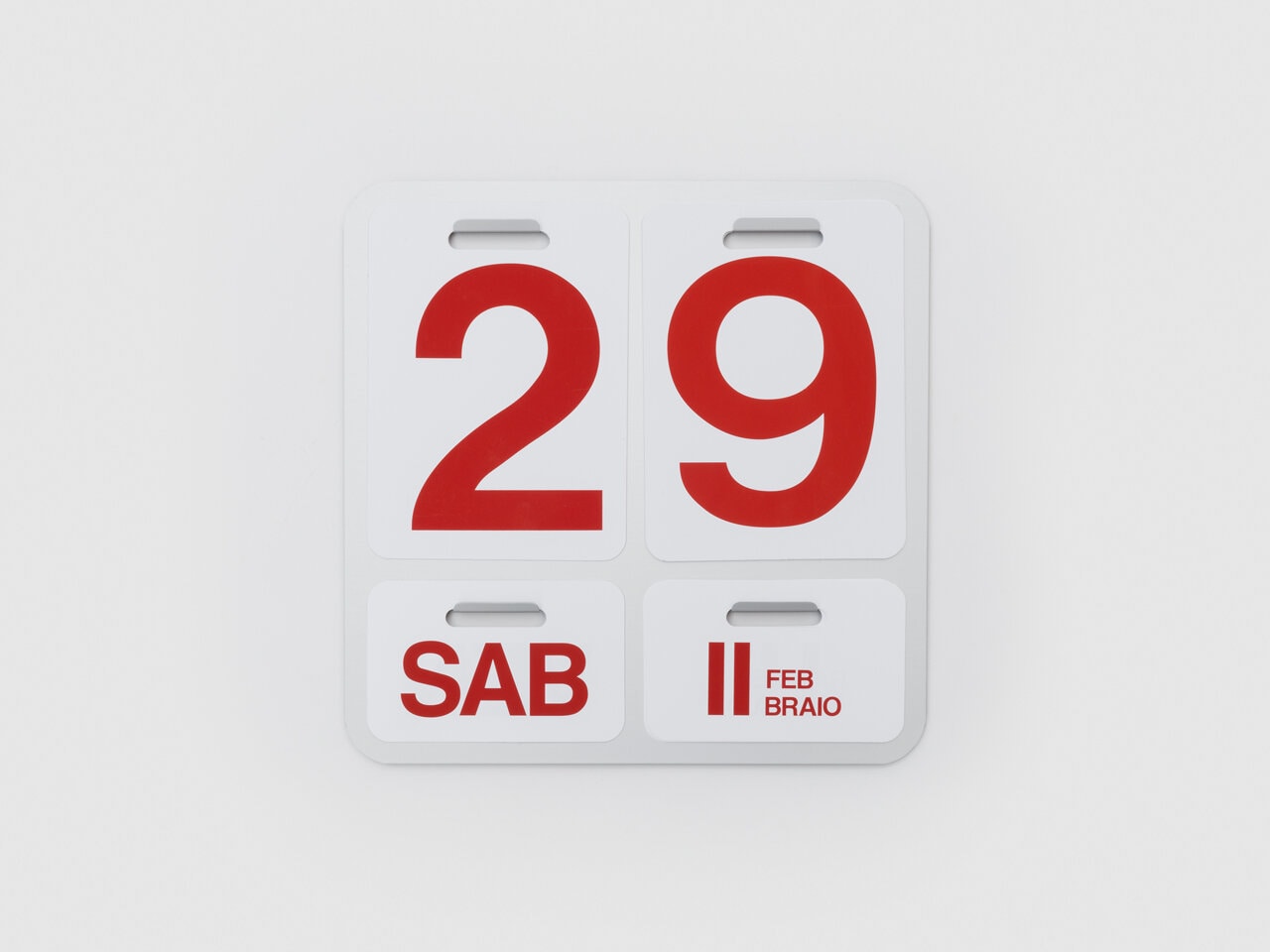 Formosa Perpetual Wall Calendar by Danese Artemide Accessories Formosa Perpetual Wall Calendar by Danese Artemide Accessories